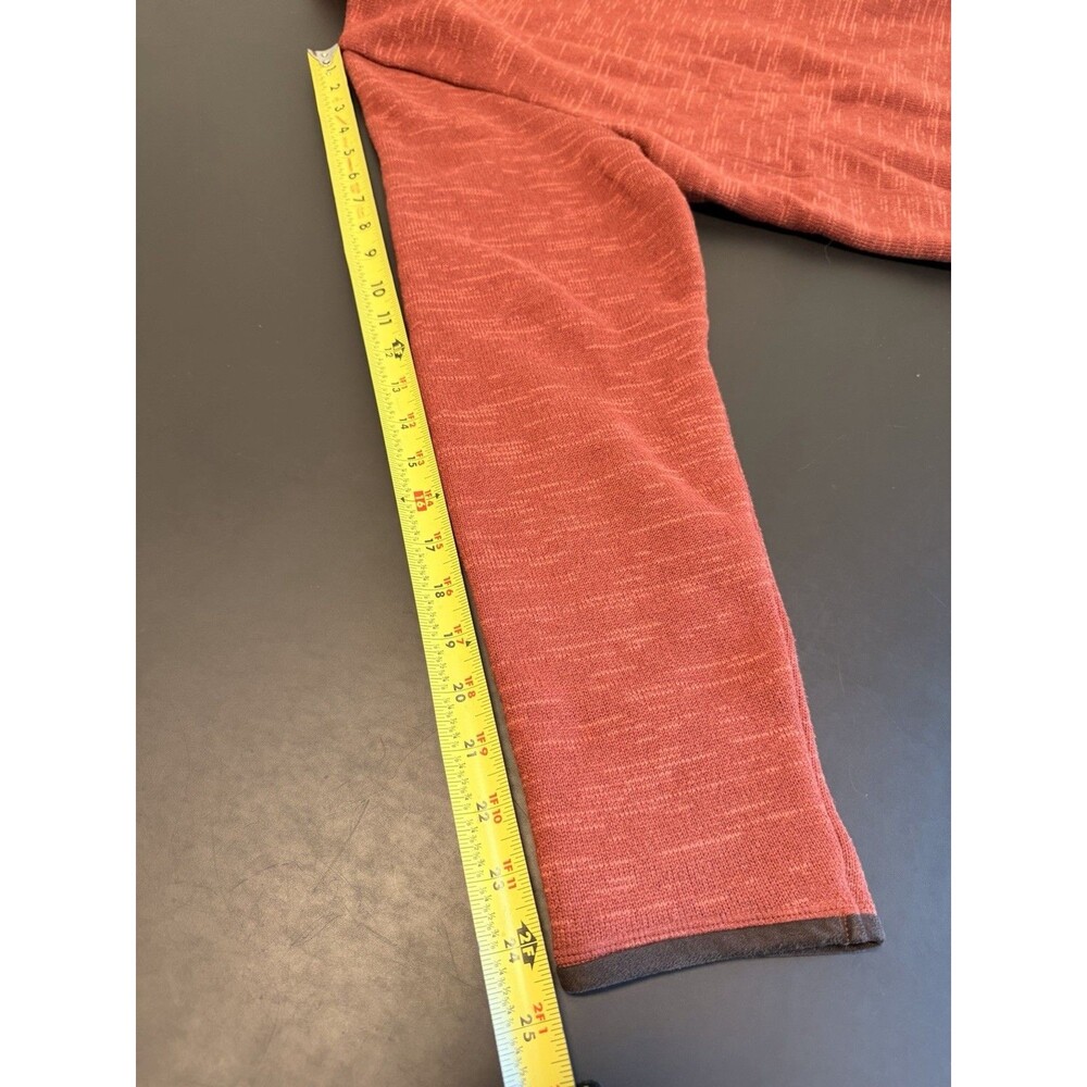 UNTUCKit Kezoh Fleece Jacket Mens Large Heathered Red Full Zip Mock Neck - Picture 9 of 10